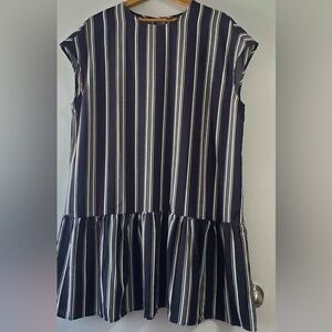 SHEIN Striped Black and White top